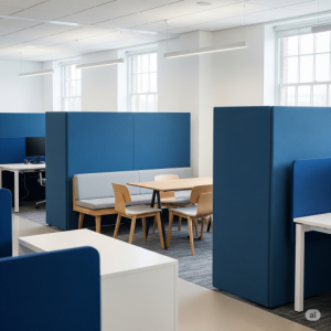 Acoustic Fabric Panels for Office Zoning.