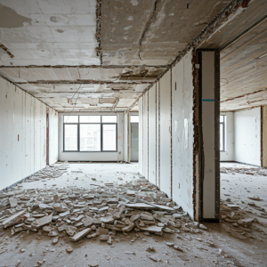 Interior demolition of walls