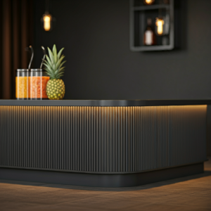 Juice bar counter design and construction