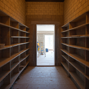 commercial kitchen pantry interior construction