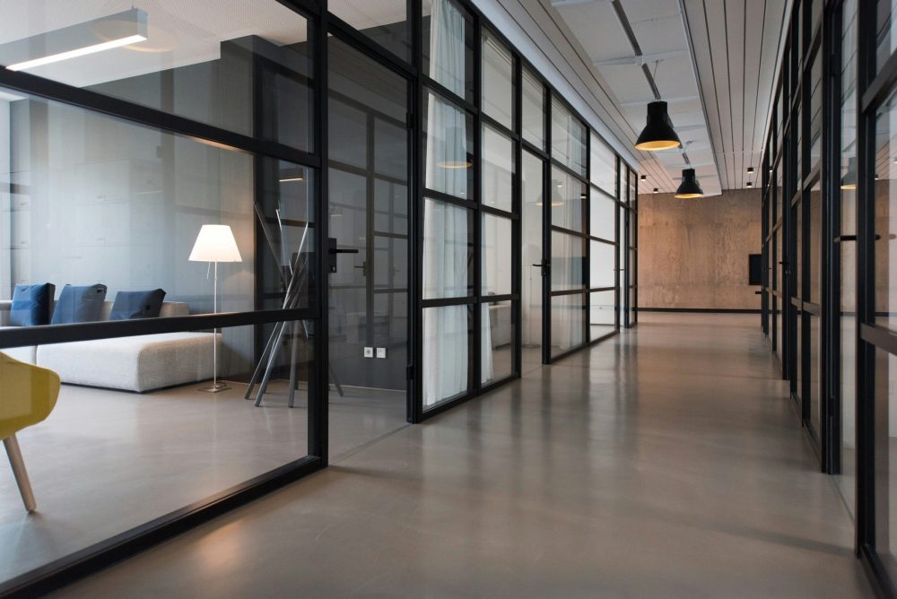 Office glass cubicle walls