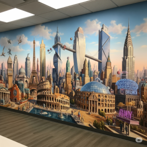 Capriccio Cityscape Office Mural