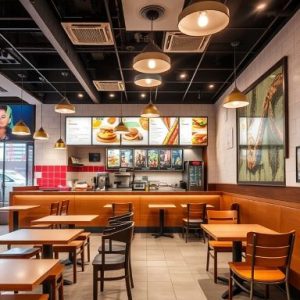 Fast food restaurant interior design