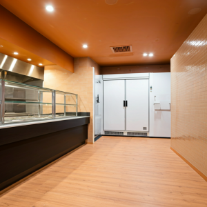 Hospital commercial kitchen cold room interior design.