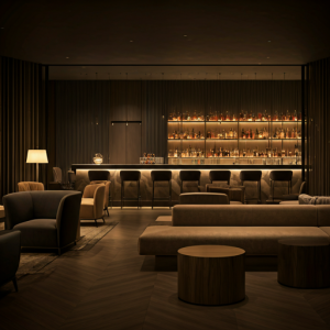 Lobby bar modern interior design