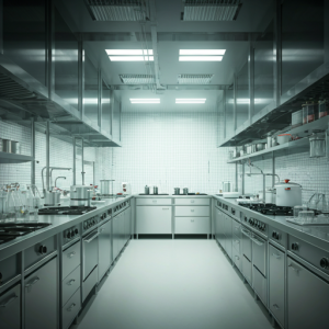 Research and Development Commercial Kitchen interior design that is a lot like a laboratory