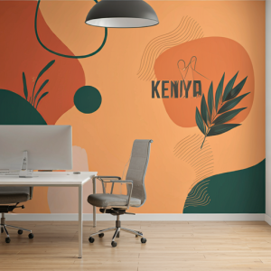 Wallpaper Kenya office wall branding