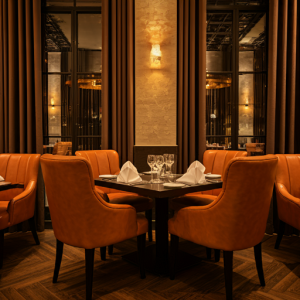 upholstered chairs for fine dining restaurant interior design