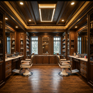 Barbershop luxurious interior design