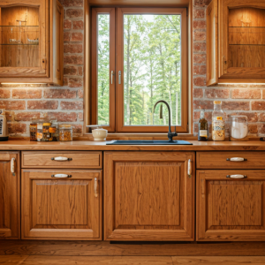 Class oak wood kitchen