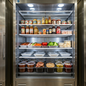 Cold kitchen refrigerator for ready foods