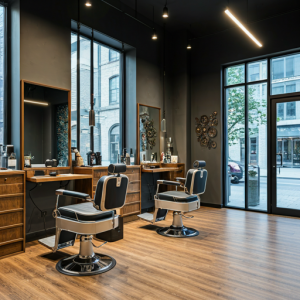 Modern barbershop interior design