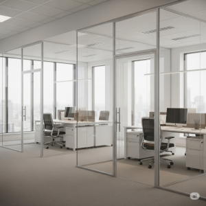 Ordinary (tempered) glass office partition walls