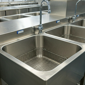 Restaurant kitchen commercial stainless steel sinks design