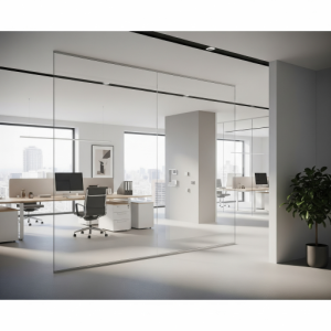 Sleek & Minimalist Single Glazed Office Partition.