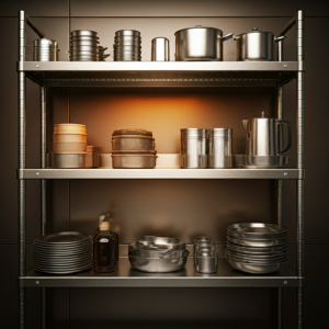 stainless steel kitchen industrial shelves