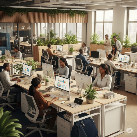 A Bright and Airy Open-Plan Office A Bright and Airy Open-Plan Office