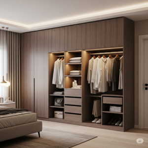 Master Bedroom Laminated MDF Wardrobe.