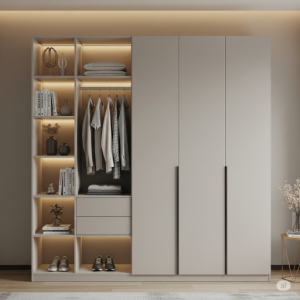 Wardrobe with External Shelving