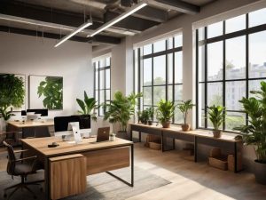 Artificial and natural office lighting design