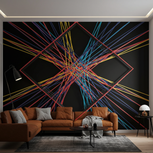 3D lines geometric wallpaper
