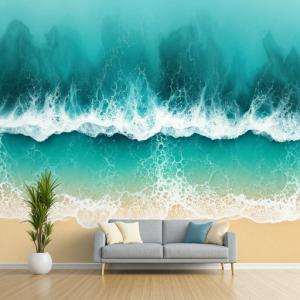 3d abstract beach wallpaper mural