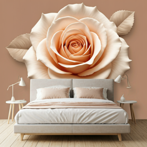 3d rose flower wallpaper for bedroom