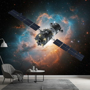 3d spacecraft wallpaper mural