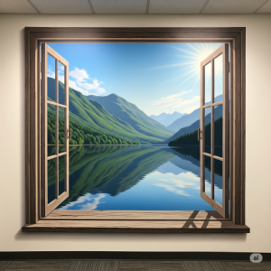 A Realistic Window to Another World, Wall Painting.