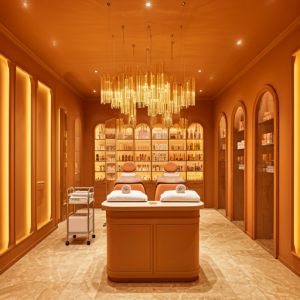 A luxurious beauty clinic interior design