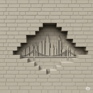 Hidden Image Brick Wallpaper.