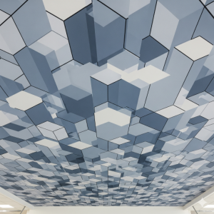 Abstract Cubes Office Ceiling 