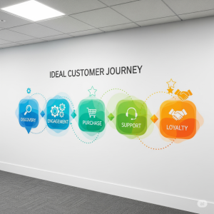 An Office Mural Depiction of the Ideal Customer Journey