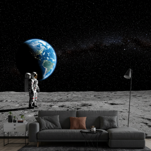 Astronaut on the moon wallpaper