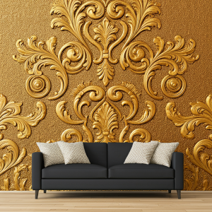 Baroque gold 3d wallpaper mural