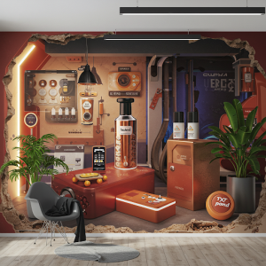 Brand Storytelling 3D Commercial Wallpaper Mural.