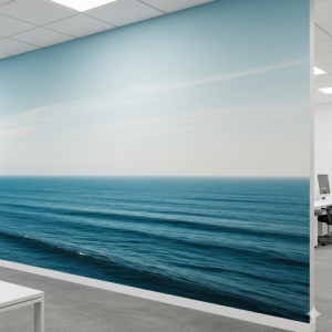 Calm Ocean Horizon Mural
