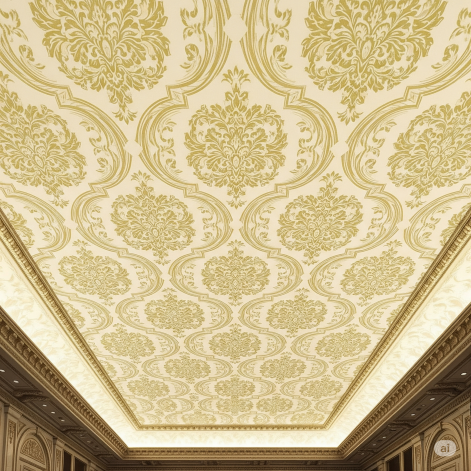 Classic Damask Ceiling Wallpaper Mural Classic Damask Ceiling Wallpaper Mural