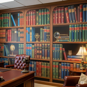 Classic Library Office Mural