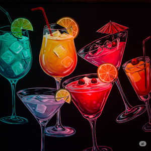 Cocktail bar wall art