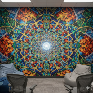 Creative Office Kaleidoscope Effect Wallpaper