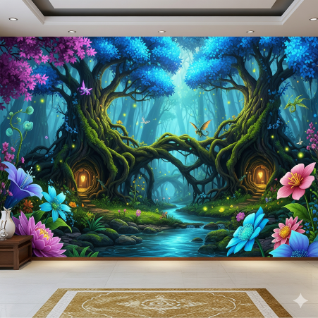 Fantasy & Whimsical Nature 3d Wallpaper Mural. Fantasy & Whimsical Nature 3d Wallpaper Mural.
