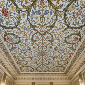 Floral Mosaic Ceiling Wallpaper