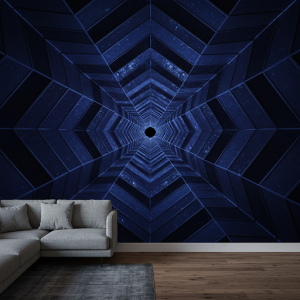 Geometric Progression Tunnel Wallpaper Mural