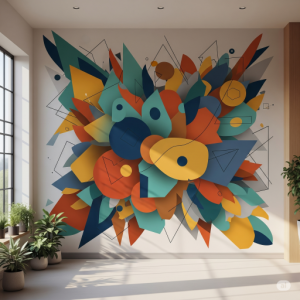 Geometric Shapes Indoor Mural