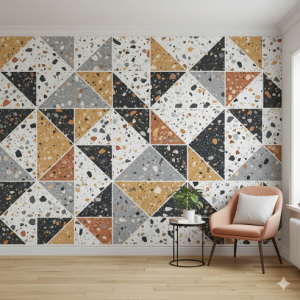 Geometric Terrazzo Wallpaper Mural