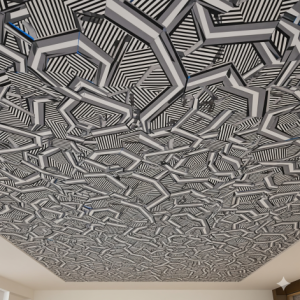Geometric and Optical Illusions Ceiling Wallpaper