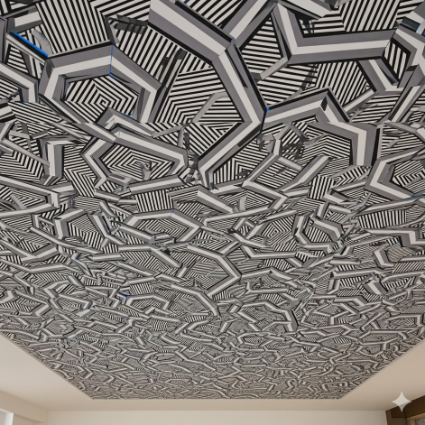Geometric and Optical Illusions Ceiling Wallpaper Geometric and Optical Illusions Ceiling Wallpaper