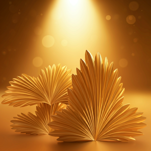 Gold nature inspired 3d wallpaper