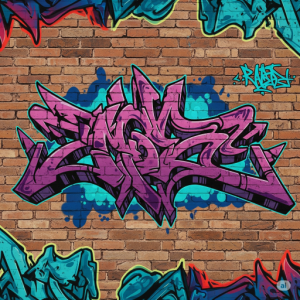 Graffiti on Brick Wallpaper